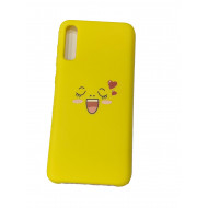 Silicone Case With  Design Samsung Galaxy A70 Yellow
