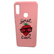 Silicone Case With  Design Samsung Galaxy A40 Pink