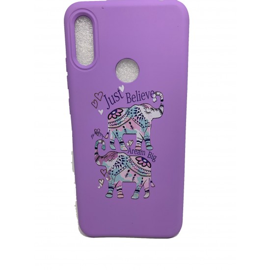 Capa Silicone Gel Com Desenho Samsung Galaxy A40 Roxo