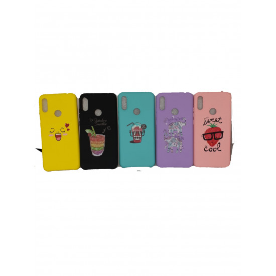 Silicone Case With  Design Samsung Galaxy A40 Pink