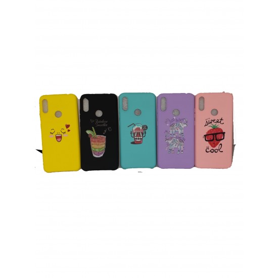 Capa Silicone Gel Com Desenho Samsung Galaxy A40 Preto