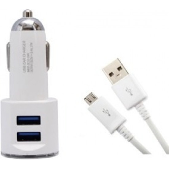 Adapter New Science Car  2.1a 2 Usb White Ref: 4493