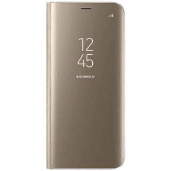 Capa Flip Cover Clear View Samsung Galaxy S10 Dourado