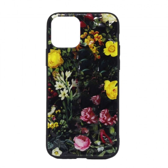 Capa Silicone Tpu Com Padrão Cristal Apple Iphone 11 Pro Buque De Flores