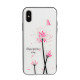 Capa Silicone Dura Com Desenho Flor Vennus Samsung Galaxy S10 Plus Branco Rosa Do Deserto
