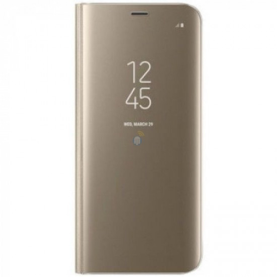 Capa Flip Cover Clear View Huawei Mate 30 Pro Dourado