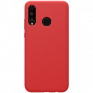 Capa Silicone Gel Huawei P30 Lite Vermelho Protetor De Camera Robusta
