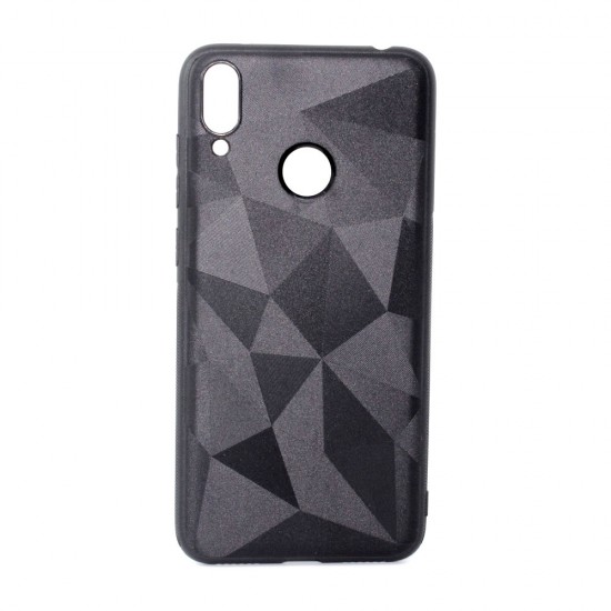 Capa Silicone Gel Com Padrão Diamante Huawei Y7 2019 Preto