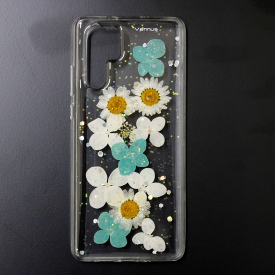 Capa Silicone Dura Com Desenho Flor Vennus Huawei P30 Pro Transparente Camila