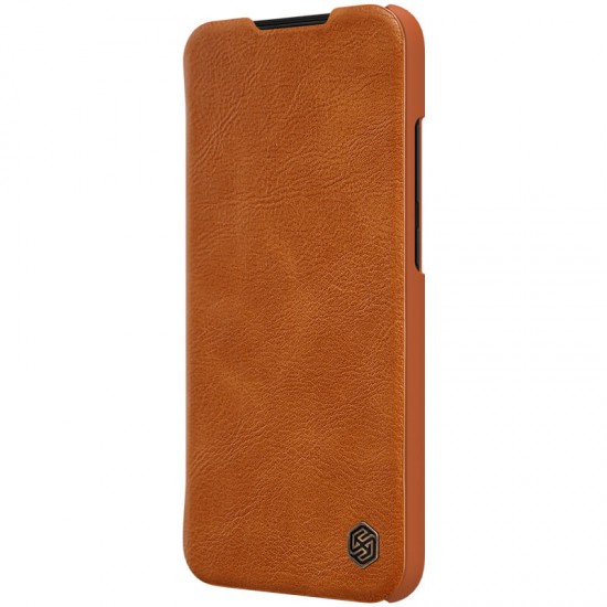 Capa Flip Cover Nillkin Quin Leather Apple Iphone 12 Mini Castanho