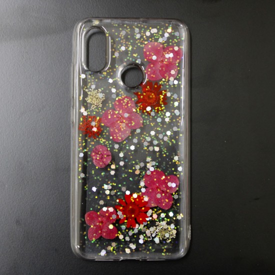 Capa Silicone Dura Com Desenho Flor Vennus Xiaomi Mi 8 Transparente Julia