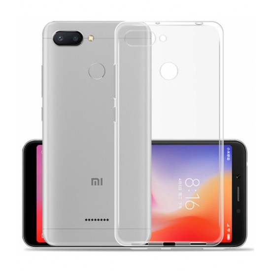 Capa Silicone Xiaomi Redmi 6 Transparent