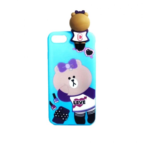 Capa Silicone Gel Com Desenho 3d Apple Iphone 6/6s (4.7) Azul