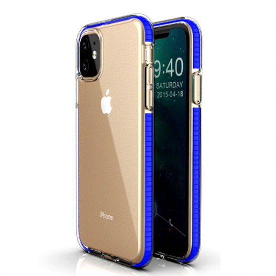 Apple Iphone 11 Silicone Case Flexible Corner Color Blue / Transparent Apple Iphone 11 Silicone Case Flexible Corner Color Blue / Transparent