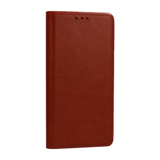 Capa Flip Cover Samsung Galaxy A71 Castanho Pozioma Book