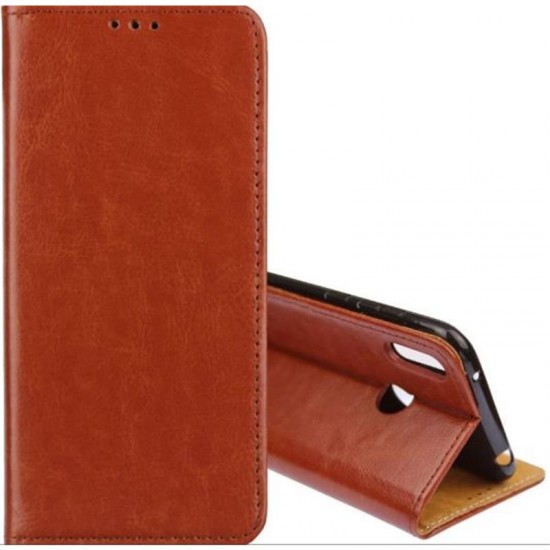 Flip Cover Book Special Case For Samsung Galaxy A20/A30 Brown