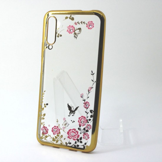Capa Silicone Gel Com Desenho Flor Huawei P Smart Pro 2019 Dourado Capa Silicone Gel Com Desenho Flor Huawei P Smart Pro 2019 Dourado