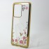 Capa Silicone Gel Com Desenho Flor Samsung Galaxy S20 / S11e Dourado