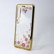 Capa Silicone Gel Com Desenho Flor Xiaomi Redmi Note 10 Pro / Note 10 Dourado