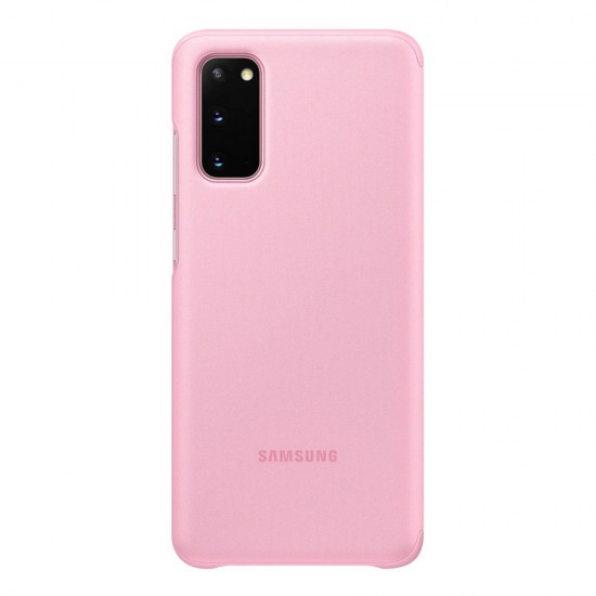 Flip Cover Smart Clear View Samsung Galaxy S20 Pink