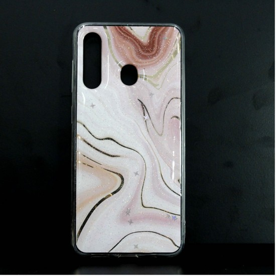 Capa Silicone Dura Com Padrão Marmore Samsung Galaxy A60 Rosa Capa Silicone Dura Com Padrão Marmore Samsung Galaxy A60 Rosa