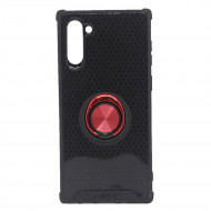 Silicone Case With Metal And Finger Ring Samsung Galaxy Note 10 Red