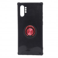 Silicone Case With Metal And Finger Ring Samsung Galaxy Note 10 Plus Red