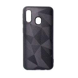Capa Silicone Gel Com Padrão Diamante Huawei Y9 2019 Preto
