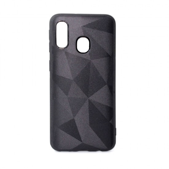 Capa Silicone Gel Com Padrão Diamante Samsung Galaxy A20/A30 Preto