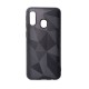 Silicone Prism Diamond Mat Case For Samsung Galaxy A20 Black