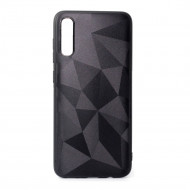 Silicone Prism Diamond Mat Case For Samsung Galaxy A70 Black