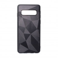 Silicone Prism Diamond Mat Case For Samsung Galaxy S10 Black