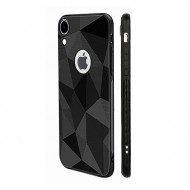 Capa Silicone Gel Com Padrão Diamante Apple Iphone Xr Preto