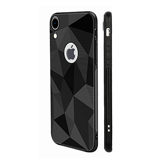 Silicone Prism Diamond Mat Case For Samsung Galaxy A40 Black