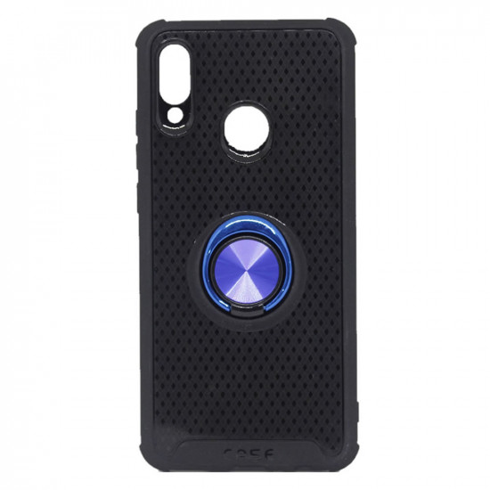 Silicone Case With Metal And Finger Ring Huawei P Smart 2019 Blue