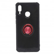 Silicone Case With Metal And Finger Ring Huawei P Smart 2019 Red