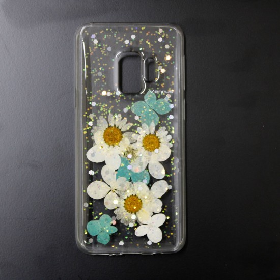 Samsung Galaxy S9 Vennus Real Flower Silicone Case Camila