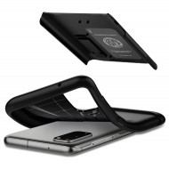 Capa Silicone Dura Kickstand Slim Armor Samsung Galaxy S20 / S11e Preto