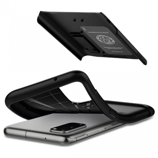 Capa Silicone Dura Kickstand Slim Armor Samsung Galaxy Note 20 Preto