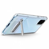 Capa Silicone Dura Kickstand Slim Armor Samsung Galaxy S20 Transparente