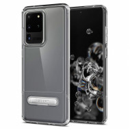 Capa Silicone Dura Kickstand Slim Armor Samsung Galaxy S20 Ultra / S11 Plus Transparente