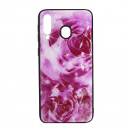 Capa Silicone Tpu Com Padrão Cristal Samsung Galaxy A40s Rosas