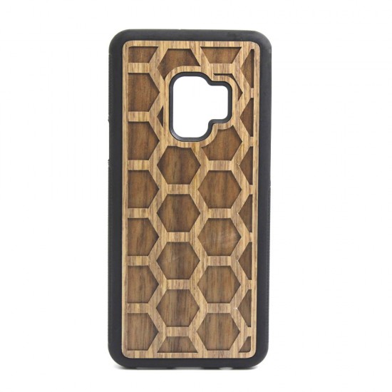 Capa Silicone Gel Wood Vennus Samsung Galaxy S9 Plus Wood Elegance Dark