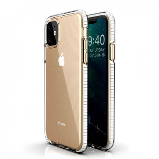 Apple Iphone 11 Pro Max Silicone Case Flexible Corner Color White / Transparent