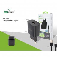 New Science Type-C 3.0a Quick Charger Black Charger Ref: 4691