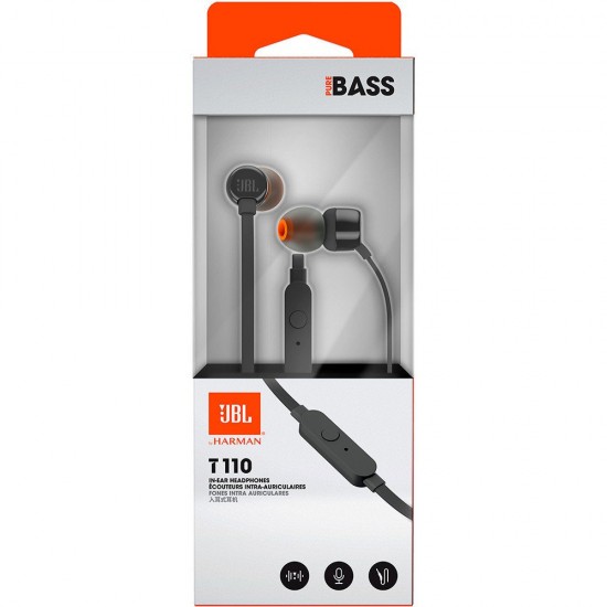 Earphones Jbl Tune 110 In Ear Micro 3.5mm Black