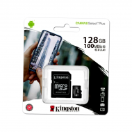 Memory Card Kingston 128gb Class 10 100mb/S Microsd Sdcs With Adapter