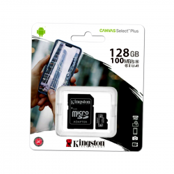 Cartão De Mémoria Kingston 128gb Microsd Class 10 (100mb/S-85mb/S) Com Adatador