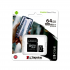 Memory Card Kingston 64gb Class 10 100mb/S Microsd Sdcs With Adapter