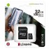 Cartão De Mémoria Kingston 32gb Class 10 Microsd Com Adatador